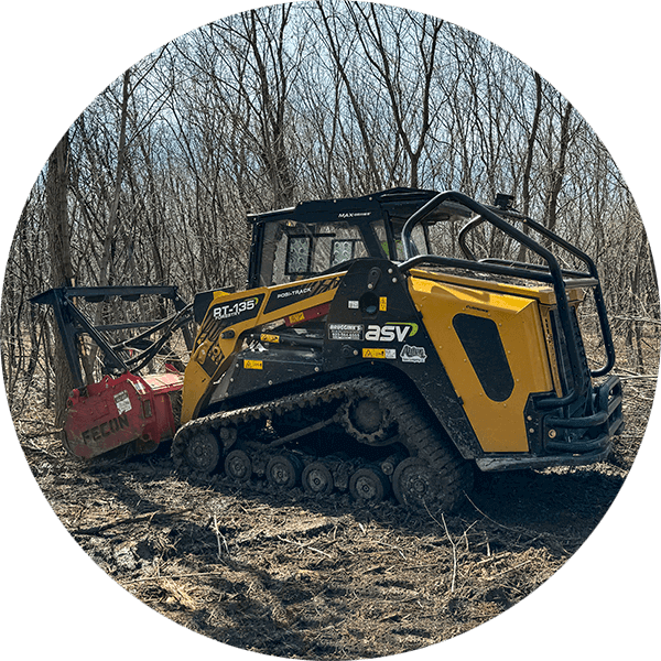 Brush clearing with Fecon Brush Hog Abler Tree Company Wisconsin